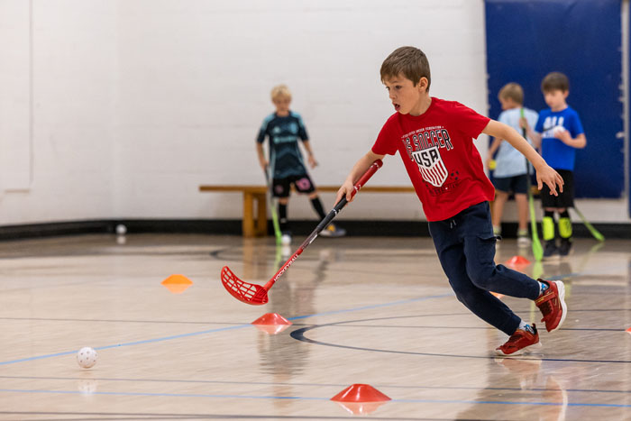 Youth ball hockey in Bellevue