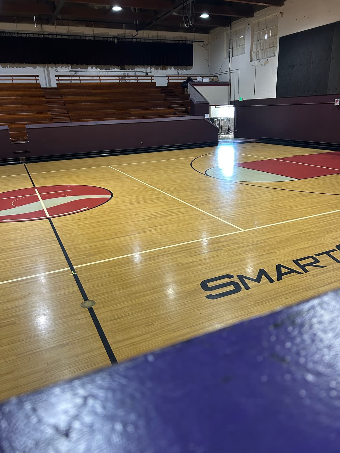 Inside the Center of the Arts Gymnasium — our new ECBHL arena in Edmonds