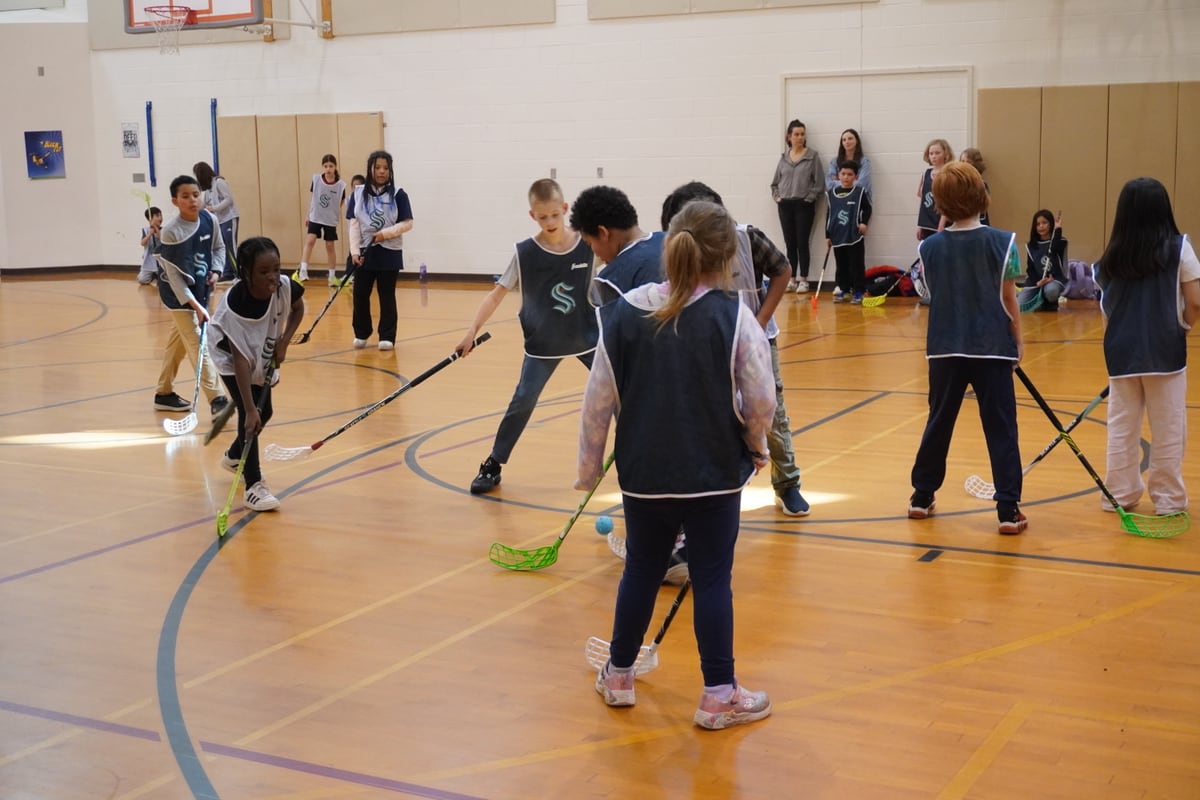Hawthorne Elementary ball hockey